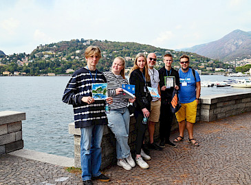 Rasekon opiskelijoita ja opettajia italiassa European Voice of Tomorrow -hankkeen ulkomaanjaksolla.