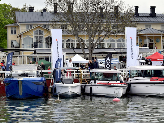 Active Expo Oy:n järjestämissä uivissa tapahtumissa on aina tarjolla myös veneiden koeajomahdollisuus.