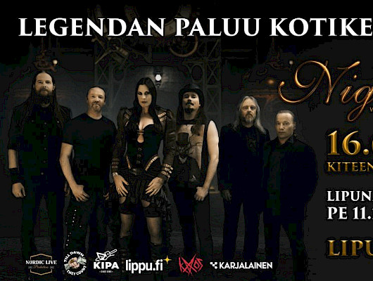 Nightwish konsertoi kotikaupungissaan Kiteellä ensi kesänä – tavoitteena Rantakentän yleisöennätys