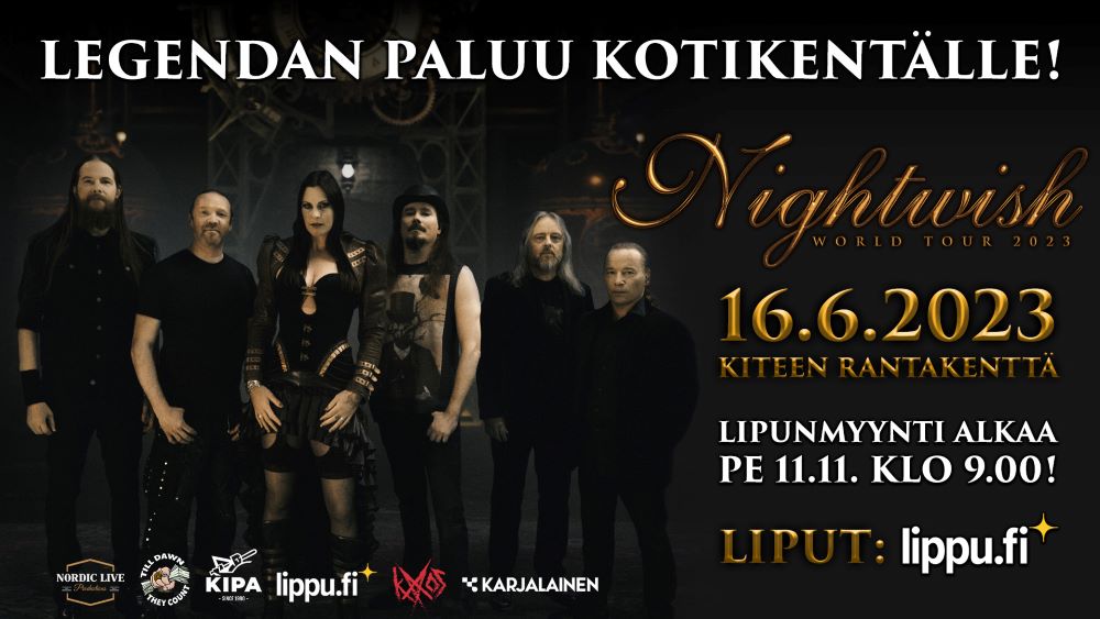 Nightwish konsertoi kotikaupungissaan Kiteellä ensi kesänä – tavoitteena Rantakentän yleisöennätys