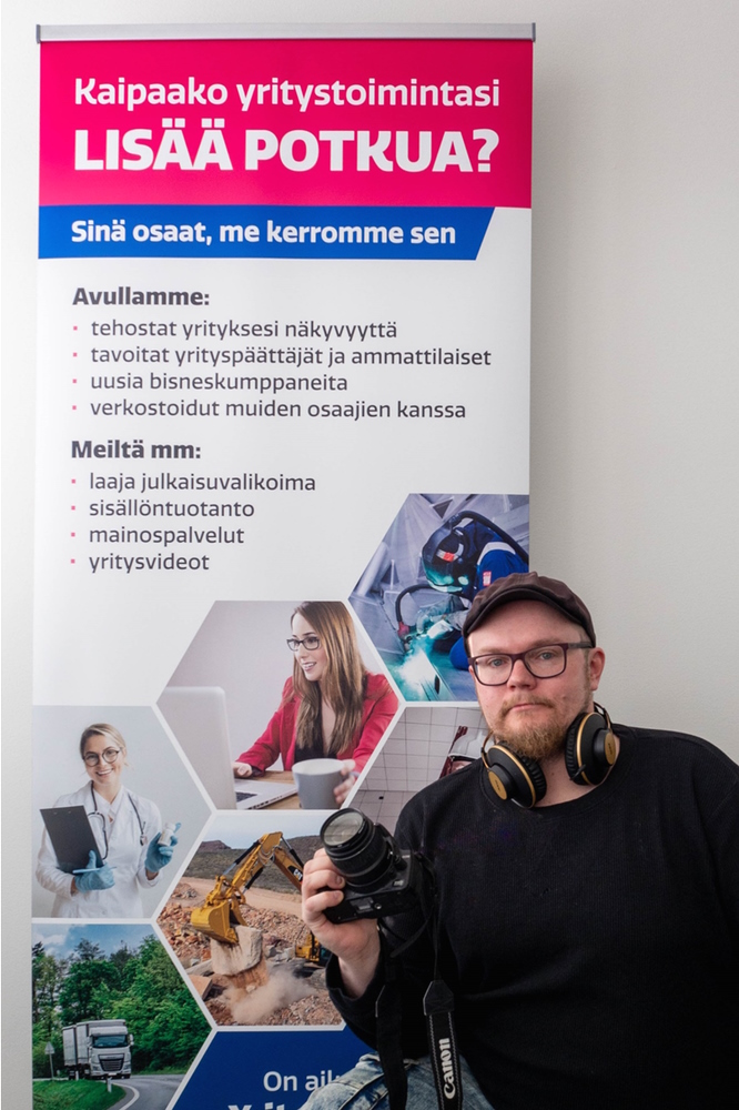 Medianomi Tomi Kaverinen vastaa jatkossa mm. Yritysmaailman videoiden tuottamisesta.