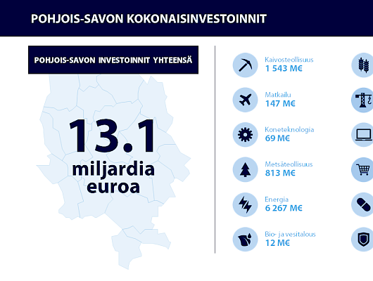 Pohjois-Savon kokonaisinvestoinnit