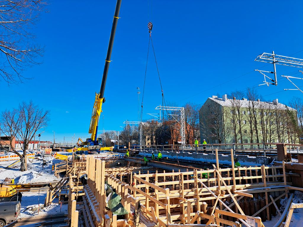 Koulukadun alikulkusilta helmikuussa 2025. Kuva: Väylävirasto