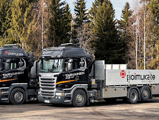 Toukokuun alusta lähtien J. Tarvainen hoitaa Poimukatteen tuotteiden kuljetukset koko Suomeen.