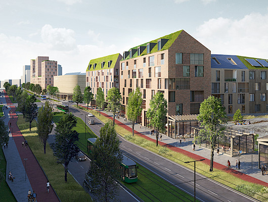 Havainnekuva Vihdintieltä. Kuva: Helsingin kaupunki.