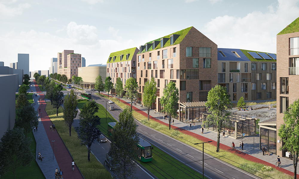 Havainnekuva Vihdintieltä. Kuva: Helsingin kaupunki.
