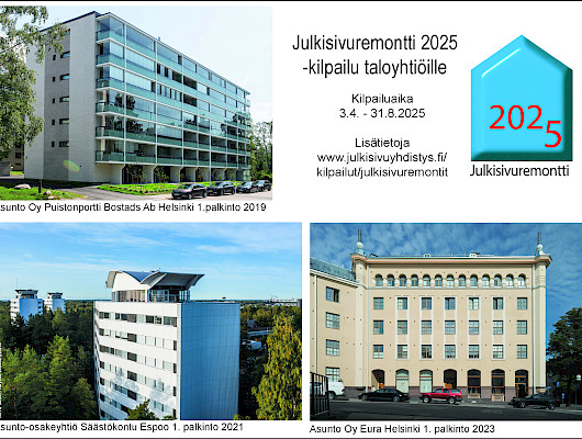 Onnistuneita julkisivuremontteja etsitään