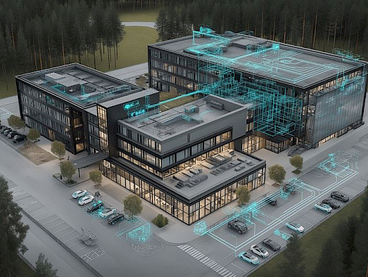 Tulevaisuus näyttää, millaisia mahdollisuuksia tekoälyn hyödyntäminen tuo rakennusautomaatiojärjestelmien ohjaukseen. Tekoälyn kehitys on ottanut isoja harppauksia monella osa-alueella lyhyessä ajassa. Esimerkiksi kuvien luominen tekoälyllä on jo pitkälle kehittynyttä, kuten yllä oleva kuva osoittaa.