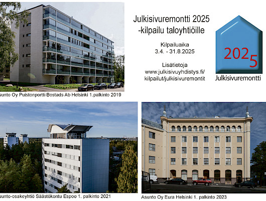 Taloyhtiöille suunnattu Julkisivuremontti 2025 –kilpailu on käynnistynyt