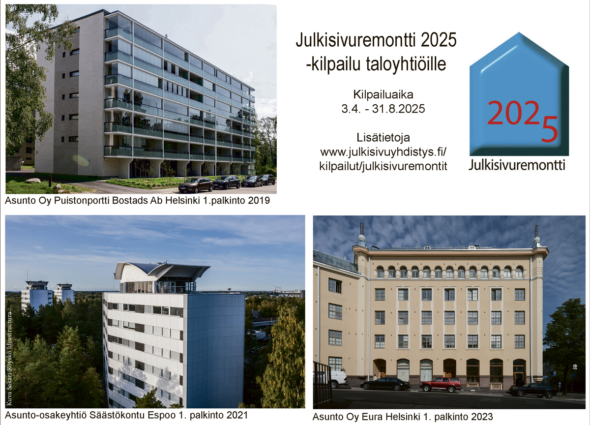 Taloyhtiöille suunnattu Julkisivuremontti 2025 –kilpailu on käynnistynyt