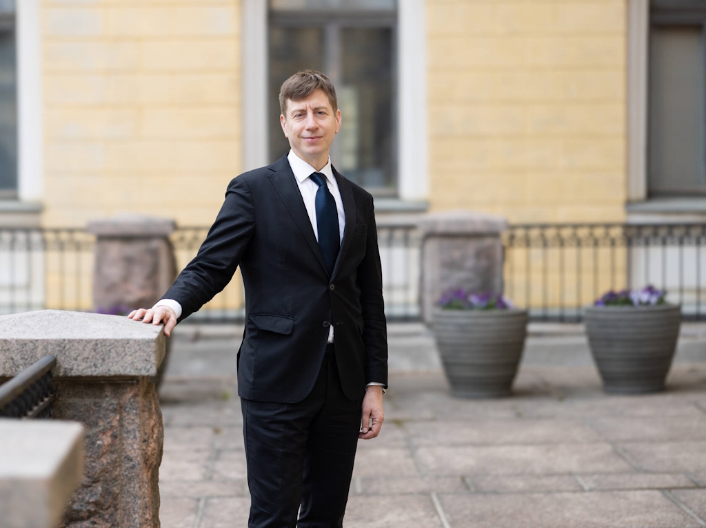 Elinkeinoministeri Sakari Puisto. Kuva: Lauri Heikkinen, valtioneuvoston kanslia