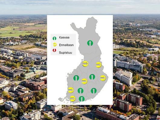 INFRA alueiden markkinanäkymät 2026 verrattuna edelliseen vuoteen.