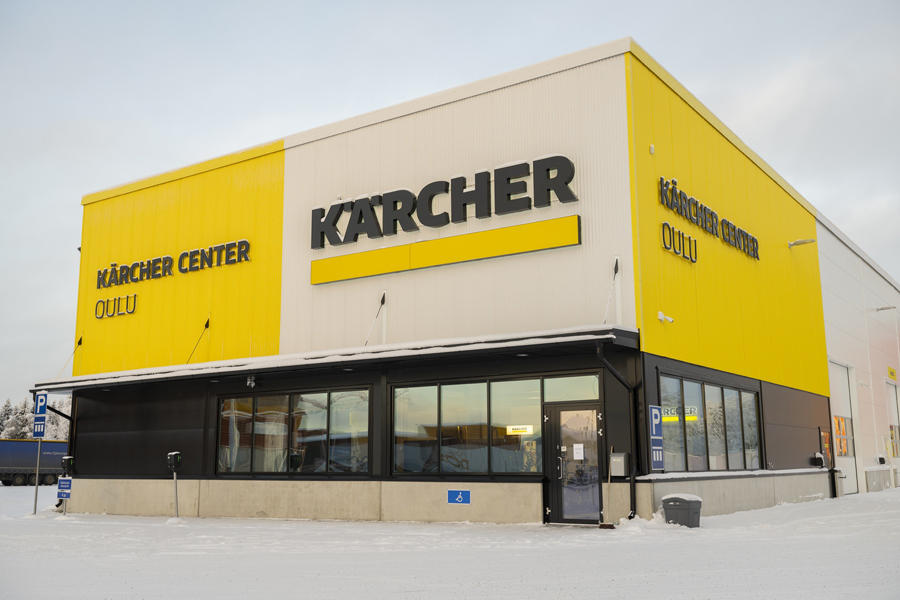 Uusi Kärcher Center Ruskon teollisuusalueella toimii showroomina ja täyden palvelun keskuksena Pohjois-Suomessa.