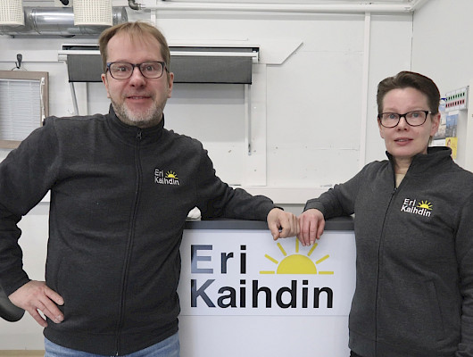 EriKaihdin Oy:n yrittäjäpariskunta Jarkko Kokkonen ja Eija Hyttinen.