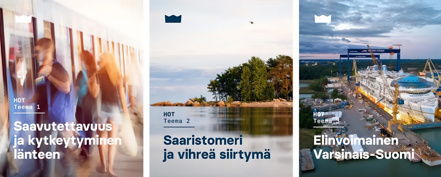 Varsinais-Suomen hallitusohjelmatavoitteet on koottu kolmeen kokonaisuuteen: saavutettavuuteen ja kytkeytymiseen länteen, Saaristomereen ja vihreään siirtymään sekä elinvoimaiseen Varsinais-Suomeen.