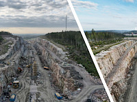 VT 4:n (Kirri-Tikkakoski) Kirrinkallio oli yksi suurimpia, jollei suurin kallionleikkaus tielinjalla Suomen oloissa.