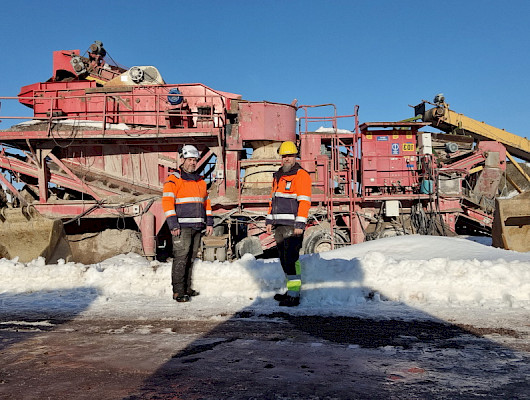 Uudenmaan Murskauksen myynnistä ja teknisestä tuesta vastaavat Marko Keränen ja Kim Fjäder.